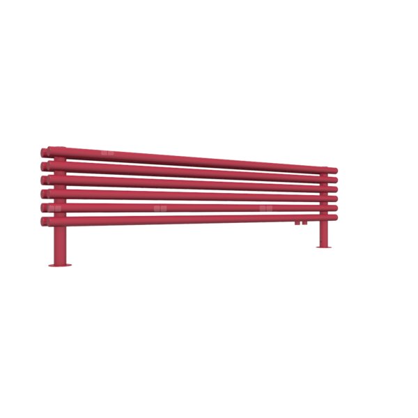 Grzejnik drabinkowy TERMA TUNE HSD, podłączenie YL, wym. 390 x 1400 mm, kolor czerwony malinowy RAL3027, moc 790W