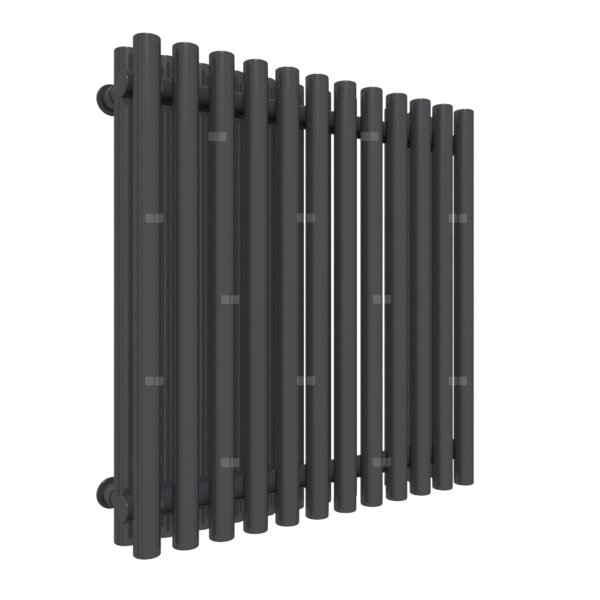 Grzejnik drabinkowy TERMA TUNE VWD, podłączenie VP, wym. 600 x 590 mm, kolor metaliczna czerń, moc 725W