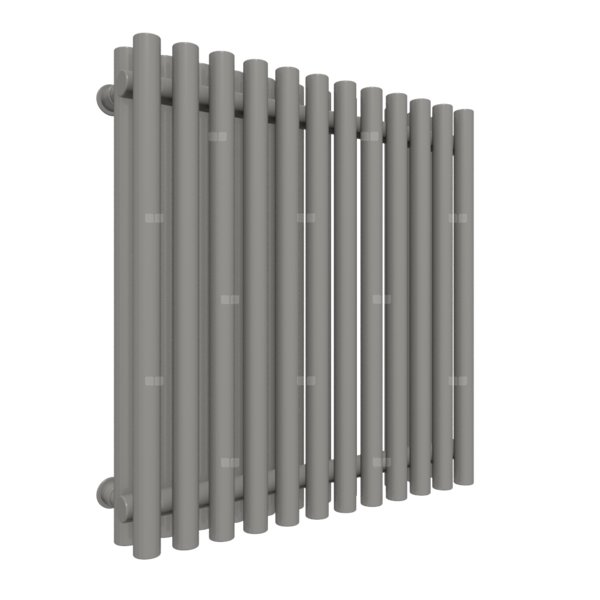 Grzejnik drabinkowy TERMA TUNE VWD, podłączenie ZX, wym. 600 x 590 mm, kolor ciemne aluminium metaliczny RAL9007, moc 725W