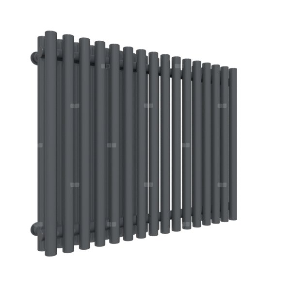 Grzejnik drabinkowy TERMA TUNE VWD, podłączenie ZX, wym. 600 x 790 mm, kolor czarny anodowy, moc 967W