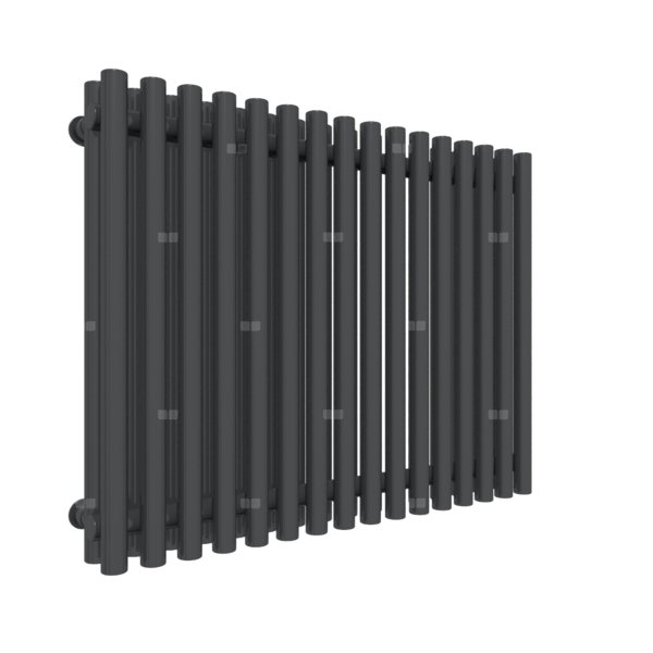 Grzejnik drabinkowy TERMA TUNE VWD, podłączenie ZX, wym. 600 x 790 mm, kolor metaliczna czerń, moc 967W
