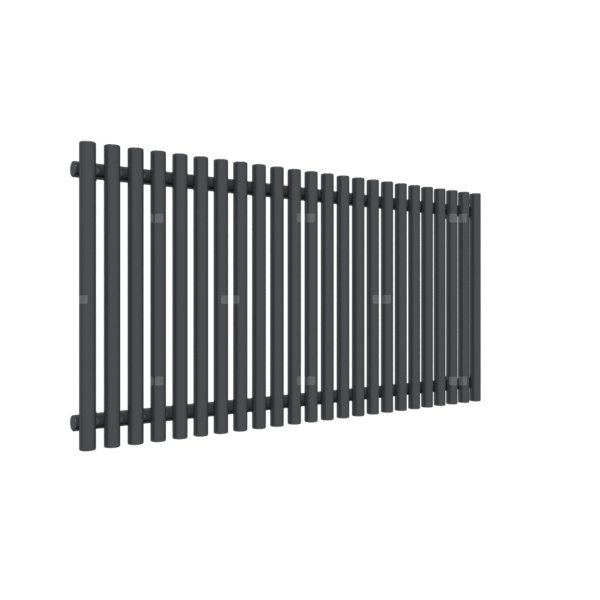 Grzejnik drabinkowy TERMA TUNE VWS, podłączenie YP, wym. 600 x 1190 mm, kolor metaliczna czerń, moc 902W