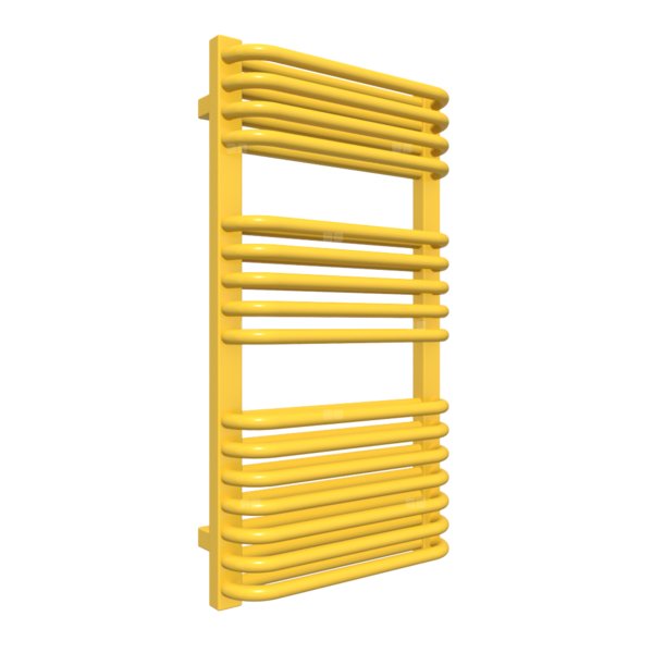 Grzejnik drabinkowy TERMA TYTUS, podłączenie ZX, wym. 820 x 440 mm, kolor żółty cynkowy RAL1018, moc 533W