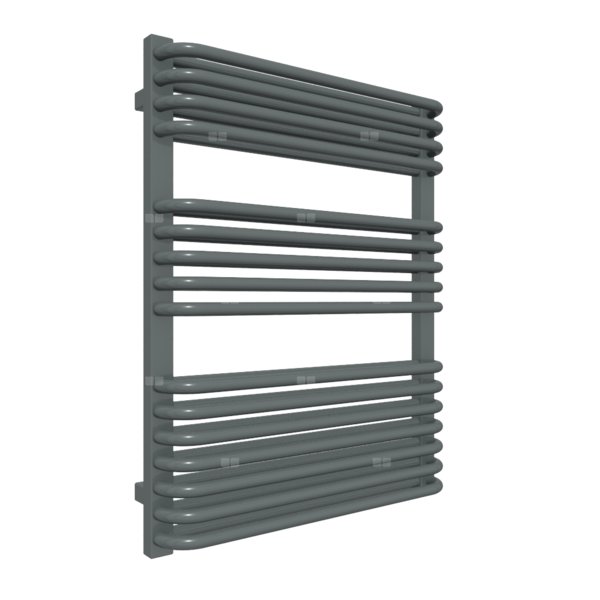 Grzejnik drabinkowy TERMA TYTUS, podłączenie ZX, wym. 820 x 640 mm, kolor metaliczny szary, moc 755W