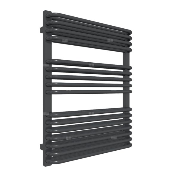 Grzejnik drabinkowy TERMA TYTUS, podłączenie ZX, wym. 820 x 640 mm, kolor metaliczna czerń, moc 755W