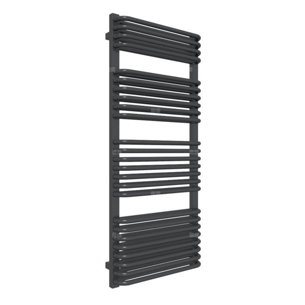 Grzejnik drabinkowy TERMA TYTUS, podłączenie Z8, wym. 1260 x 540 mm, kolor metaliczna czerń, moc 1002W