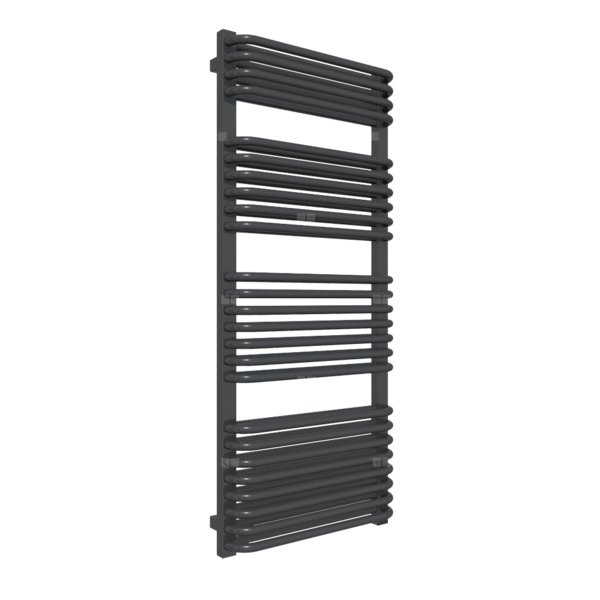 Grzejnik drabinkowy TERMA TYTUS ONE, podłączenie S1, wym. 1260 x 540 mm, kolor metaliczna czerń, moc 1002W