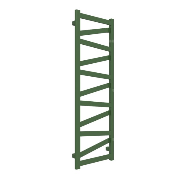 Grzejnik drabinkowy TERMA VIPERA, podłączenie ZX, wym. 1230 x 400 mm, kolor zielony liściasty RAL6002, moc 382W