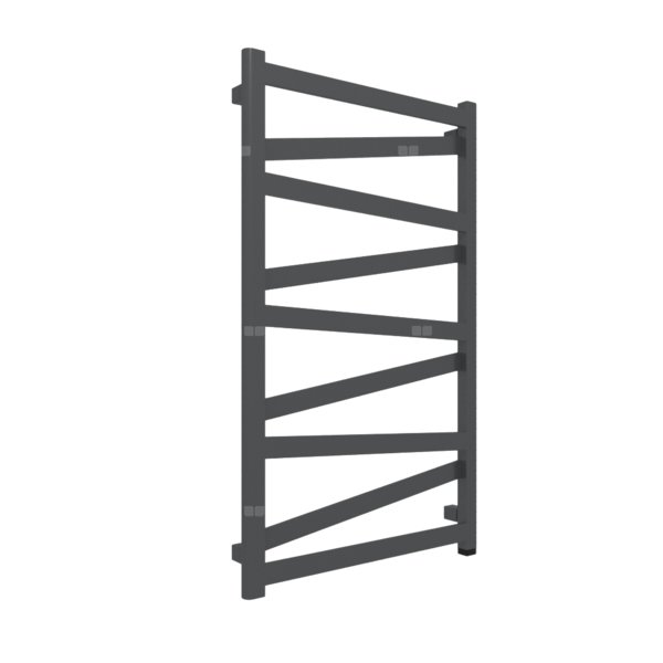 Grzejnik drabinkowy TERMA VIPERA ONE, podłączenie S1, wym. 990 x 600 mm, kolor metaliczna czerń, moc 423W