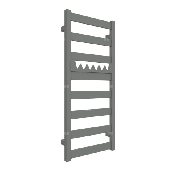 Grzejnik drabinkowy TERMA VIVO, podłączenie Z8, wym. 910 x 400 mm, kolor nowoczesna szarość, moc 295W