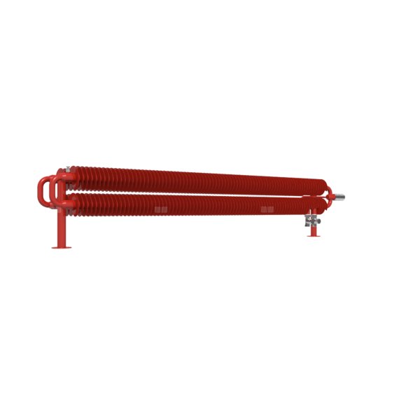 Grzejnik drabinkowy TERMA RIBBON HSD, podłączenie VP, wym. 190 x 1540 mm, kolor czerwony drogowy RAL3020, moc 1207W