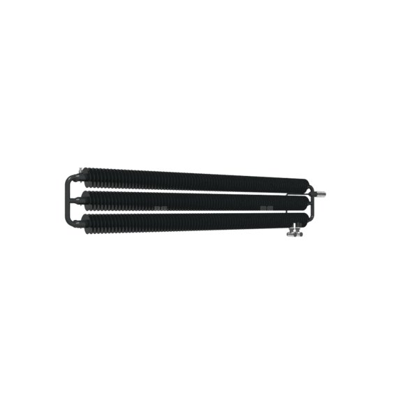 Grzejnik drabinkowy TERMA Ribbon HWS, podłączenie VL, wym. 290 x 1540 mm, kolor czarny jak kruk mat RAL9005, moc 802W