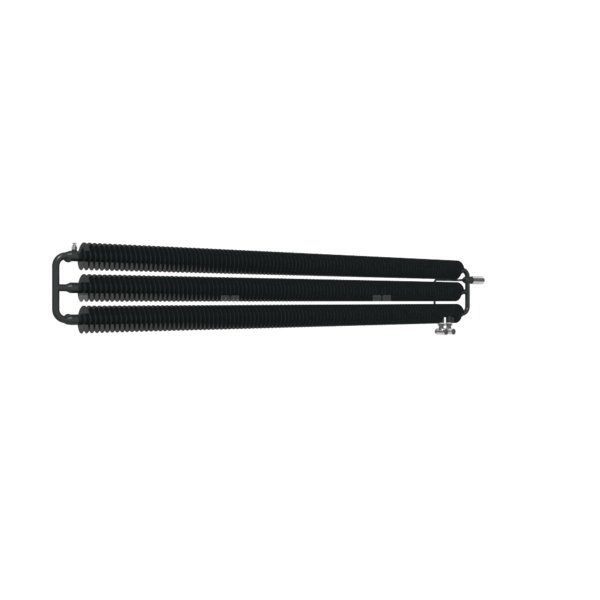 Grzejnik drabinkowy TERMA Ribbon HWS, podłączenie VL, wym. 290 x 1940 mm, kolor czarny jak kruk mat RAL9005, moc 1010W