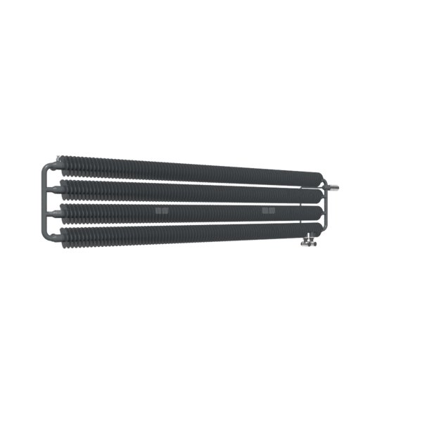 Grzejnik drabinkowy TERMA Ribbon HWS, podłączenie YP, wym. 390 x 1740 mm, kolor szary łupek RAL7015, moc 1119W