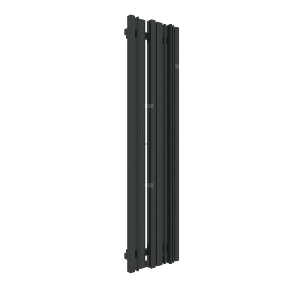 Grzejnik drabinkowy TERMA SHERWOODV, podłączenie Z1, wym. 1300 x 330 mm, kolor czarny jak kruk mat RAL9005, moc 602W