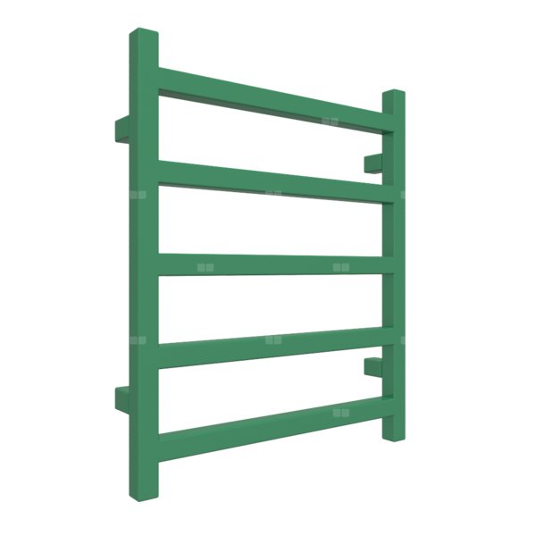 Grzejnik drabinkowy TERMA SIMPLE, podłączenie Z8, wym. 600 x 500 mm, kolor zielony sygnałowy RAL6032, moc 217W