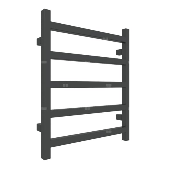Grzejnik drabinkowy TERMA SIMPLE, podłączenie SX, wym. 600 x 500 mm, kolor czarny RAL9011, moc 217W