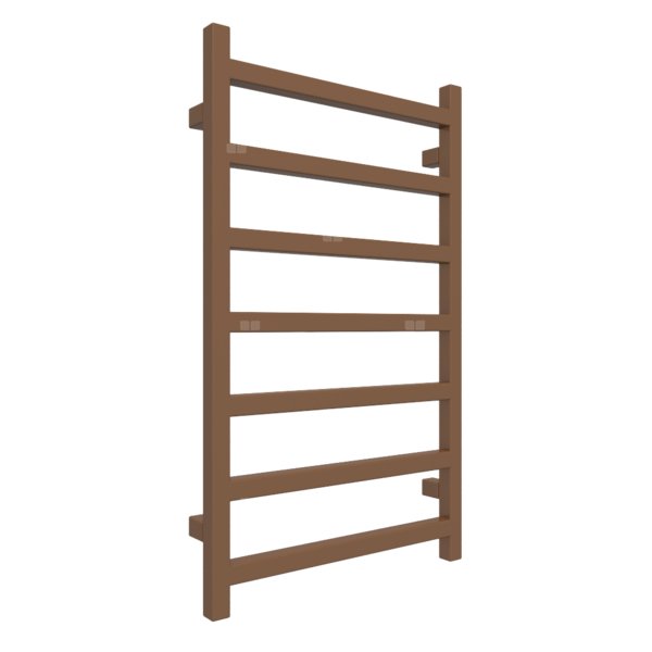 Grzejnik drabinkowy TERMA SIMPLE, podłączenie SX, wym. 840 x 500 mm, kolor brązowy oliwkowy RAL8008, moc 306W