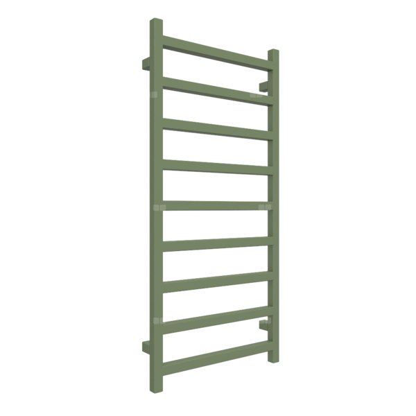Grzejnik drabinkowy TERMA SIMPLE, podłączenie SX, wym. 1080 x 500 mm, kolor seledynowy groszkowy RAL6011, moc 396W