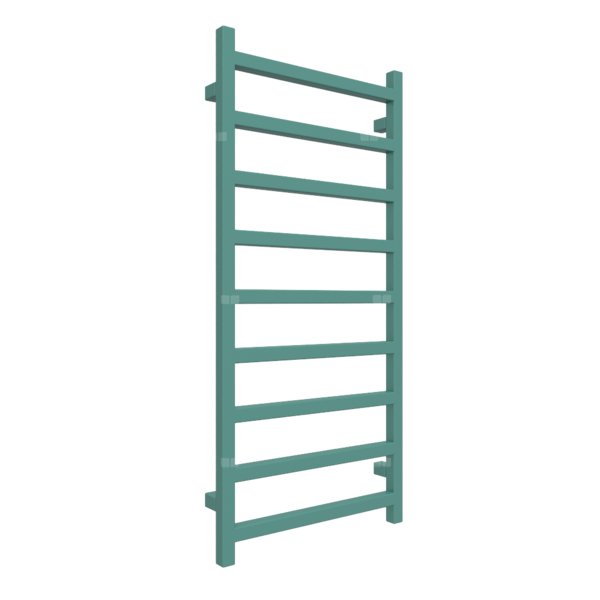 Grzejnik drabinkowy TERMA SIMPLE, podłączenie LX, wym. 1080 x 500 mm, kolor miętowy turkusowy RAL6033, moc 396W
