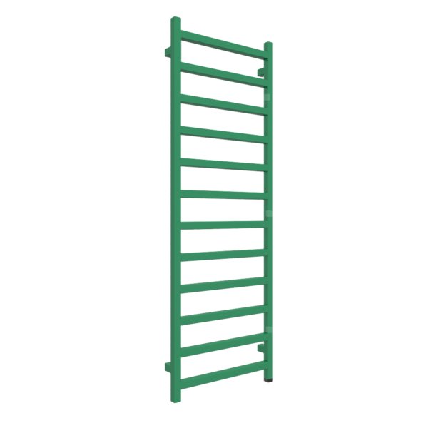 Grzejnik drabinkowy TERMA SIMPLE ONE, podłączenie S1, wym. 1440 x 500 mm, kolor zielony ostrzegawczy RAL6024, moc 529W