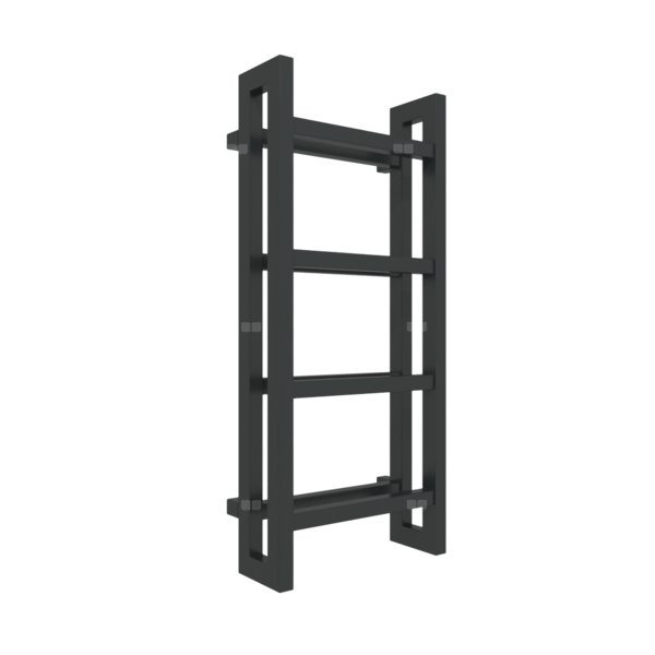 Grzejnik drabinkowy TERMA STAND, podłączenie L6, wym. 920 x 400 mm, kolor czarny jak kruk mat RAL9005, moc 434W