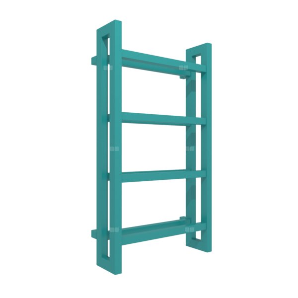 Grzejnik drabinkowy TERMA STAND, podłączenie SX, wym. 920 x 500 mm, kolor niebieski turkusowy RAL5018, moc 486W
