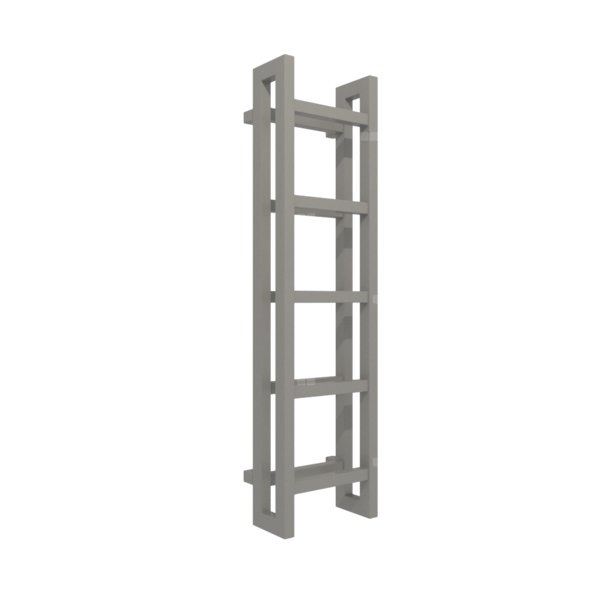 Grzejnik drabinkowy TERMA STAND, podłączenie SX, wym. 1150 x 300 mm, kolor grafit, moc 480W