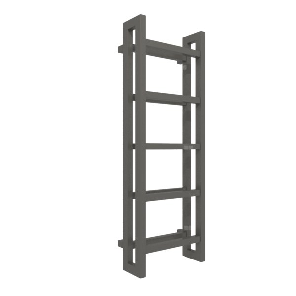 Grzejnik drabinkowy TERMA STAND, podłączenie SX, wym. 1150 x 400 mm, kolor szary ciemny RAL7022, moc 547W