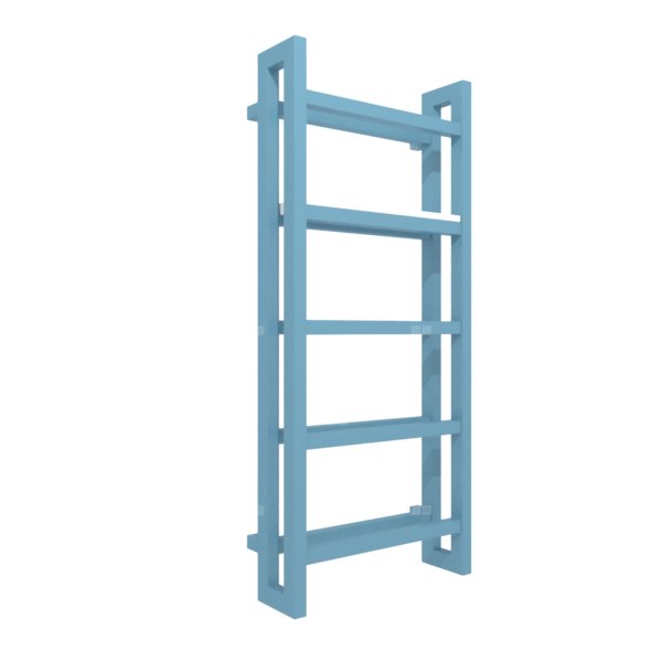 Grzejnik drabinkowy TERMA STAND, podłączenie SX, wym. 1150 x 500 mm, kolor niebieski pastelowy RAL5024, moc 615W