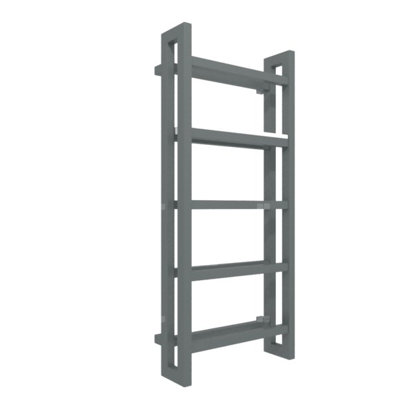 Grzejnik drabinkowy TERMA STAND, podłączenie SX, wym. 1150 x 500 mm, kolor metaliczny szary, moc 615W