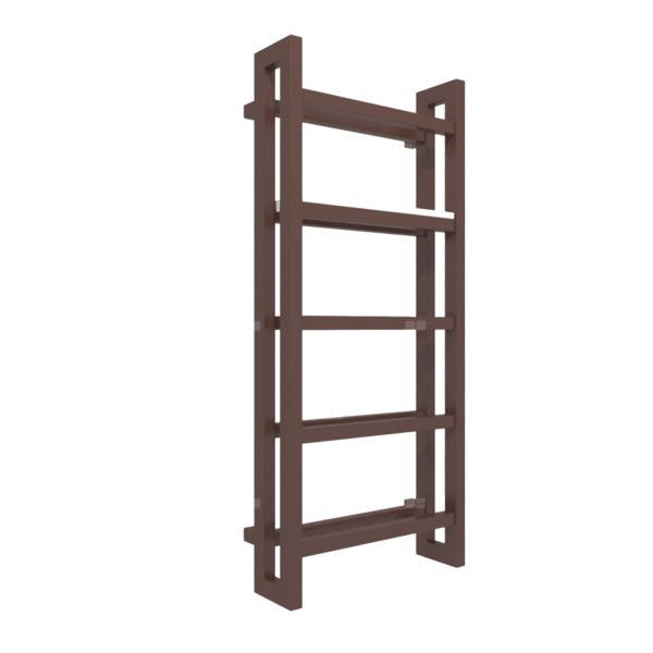 Grzejnik drabinkowy TERMA STAND, podłączenie L8, wym. 1150 x 500 mm, kolor brązowy mahoniowy RAL8016, moc 615W