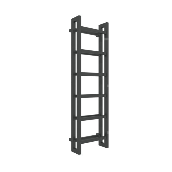 Grzejnik drabinkowy TERMA STAND, podłączenie SX, wym. 1380 x 400 mm, kolor czarny RAL9011, moc 660W