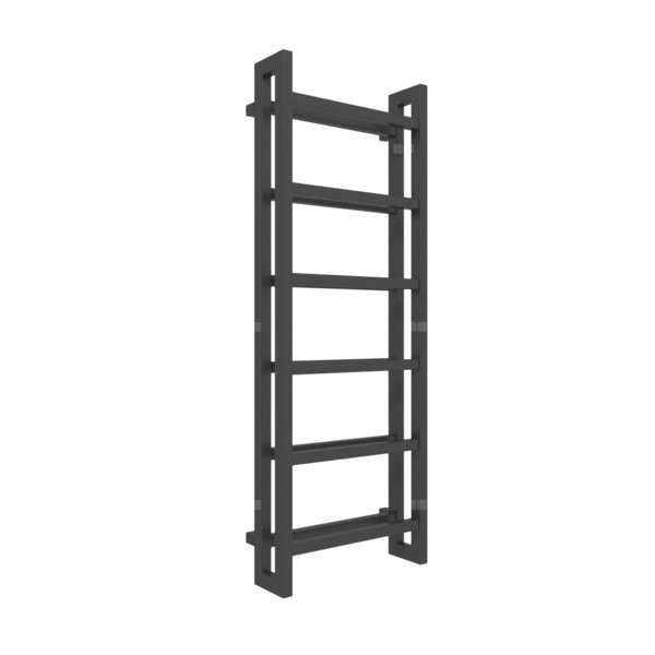 Grzejnik drabinkowy TERMA STAND, podłączenie SX, wym. 1380 x 500 mm, kolor czarny RAL9017, moc 743W