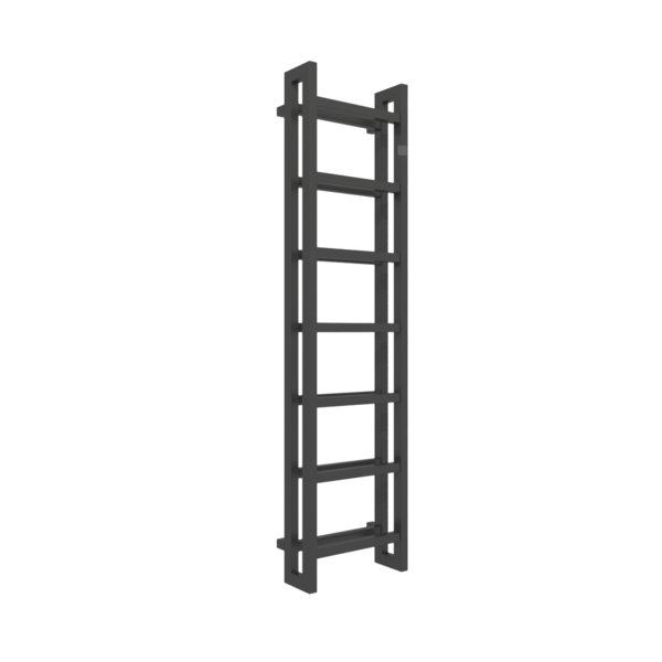 Grzejnik drabinkowy TERMA STAND, podłączenie SX, wym. 1610 x 400 mm, kolor czarny RAL9017, moc 773W