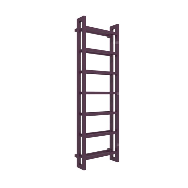 Grzejnik drabinkowy TERMA STAND, podłączenie SX, wym. 1610 x 500 mm, kolor purpurowy fioletowy RAL4007, moc 872W