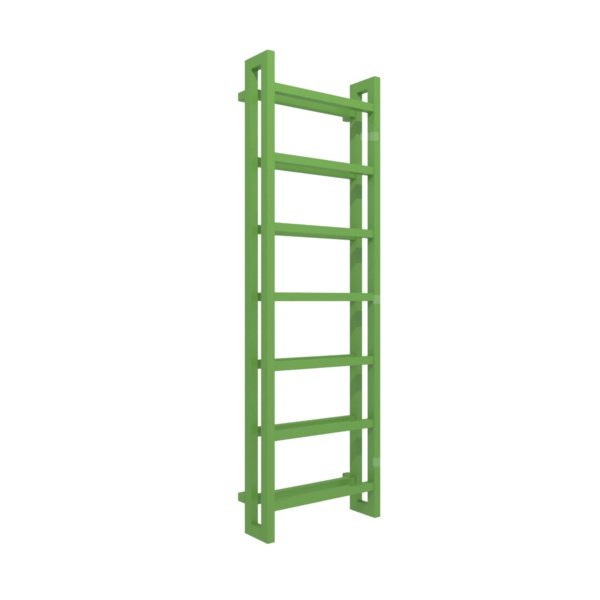 Grzejnik drabinkowy TERMA STAND, podłączenie SX, wym. 1610 x 500 mm, kolor zielony żółty RAL6018, moc 872W