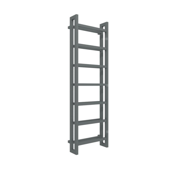 Grzejnik drabinkowy TERMA STAND, podłączenie SX, wym. 1610 x 500 mm, kolor szary bazaltowy RAL7012, moc 872W