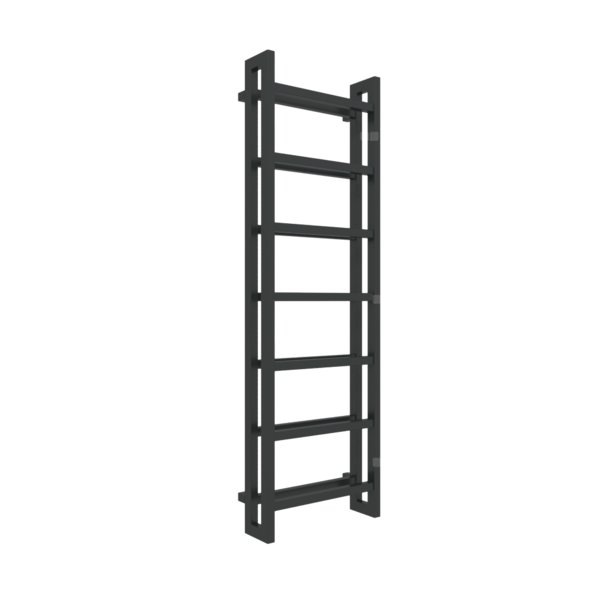 Grzejnik drabinkowy TERMA STAND, podłączenie SX, wym. 1610 x 500 mm, kolor czarny jak kruk soft RAL9005, moc 872W