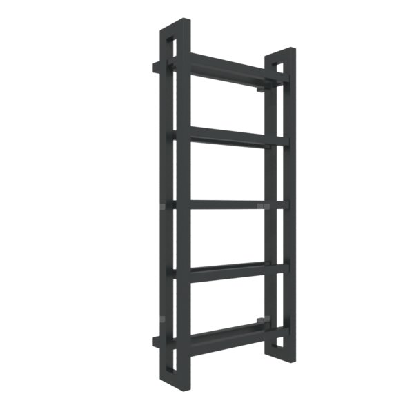 Grzejnik elektryczny TERMA STAND E 500 x 1150 mm, kolor czarny głęboki mat RAL9005, moc 600 W, podłączenie E8, kabel spiralny z wtyczką