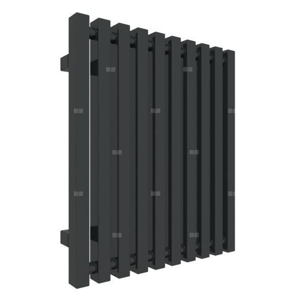 Grzejnik drabinkowy TERMA TRIGA, podłączenie PX, wym. 560 x 480 mm, kolor czarny jak kruk mat RAL9005, moc 356W