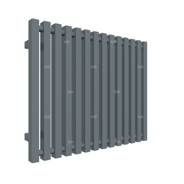 Grzejnik drabinkowy TERMA TRIGA, podłączenie SX, wym. 560 x 680 mm, kolor szary niebieski RAL7031, moc 504W