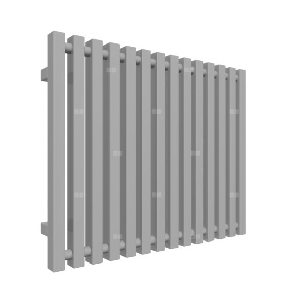 Grzejnik drabinkowy TERMA TRIGA, podłączenie YP, wym. 560 x 680 mm, kolor jasne aluminium metaliczny RAL9006, moc 504W
