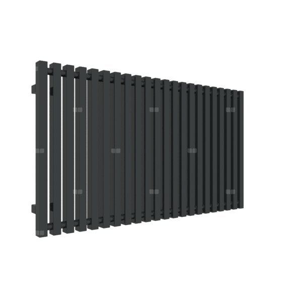 Grzejnik drabinkowy TERMA TRIGA, podłączenie VP, wym. 610 x 1080 mm, kolor czarny jak kruk mat RAL9005, moc 880W