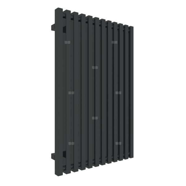 Grzejnik drabinkowy TERMA TRIGA, podłączenie ZX, wym. 900 x 580 mm, kolor czarny jak kruk mat RAL9005, moc 701W