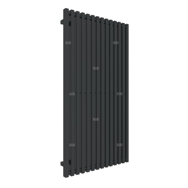 Grzejnik drabinkowy TERMA TRIGA, podłączenie SX, wym. 1300 x 680 mm, kolor czarny jak kruk mat RAL9005, moc 1168W