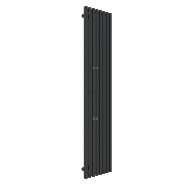 Grzejnik drabinkowy TERMA TRIGA, podłączenie YL, wym. 1900 x 380 mm, kolor czarny jak kruk mat RAL9005, moc 961W