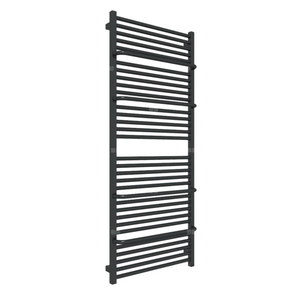 Grzejnik drabinkowy TERMA LIMA ONE, podłączenie S8, wym. 1460 x 600 mm, kolor czarny jak kruk połysk RAL9005, moc 879W
