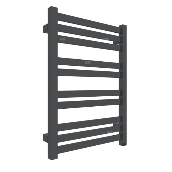 Grzejnik drabinkowy TERMA MARLIN ONE, podłączenie S8, wym. 600 x 430 mm, kolor metaliczna czerń, moc 247W