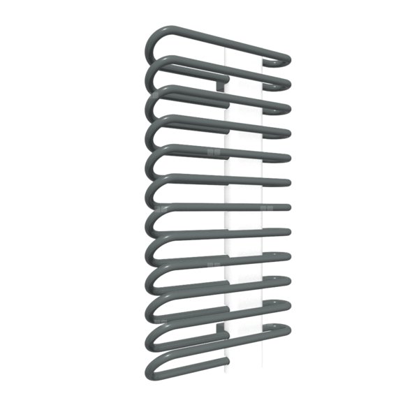 Grzejnik drabinkowy TERMA MICHELLE, podłączenie YP, wym. 780 x 400 mm, kolor metaliczny szary, moc 365W
